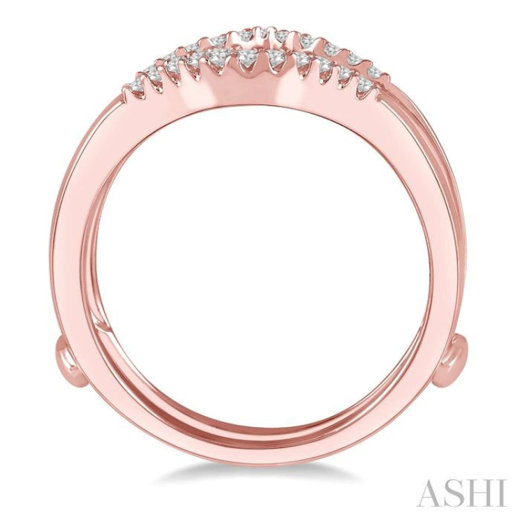 1/3 ctw Tiara Baguette and Round Cut Diamond Insert Ring in 14K Rose Gold 1/3 ctw Tiara Baguette and Round Cut Diamond Insert Ring in 14K Rose Gold