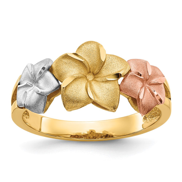 14k Tri-color Plumeria Ring 14k Tri-color Plumeria Ring