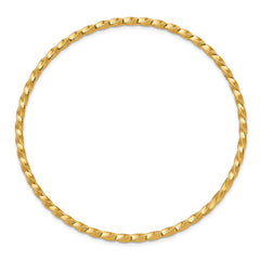 14k Polished Twisted 2.50mm Slip-on Round Bangle Bracelet 14k Polished Twisted 2.50mm Slip-on Round Bangle Bracelet