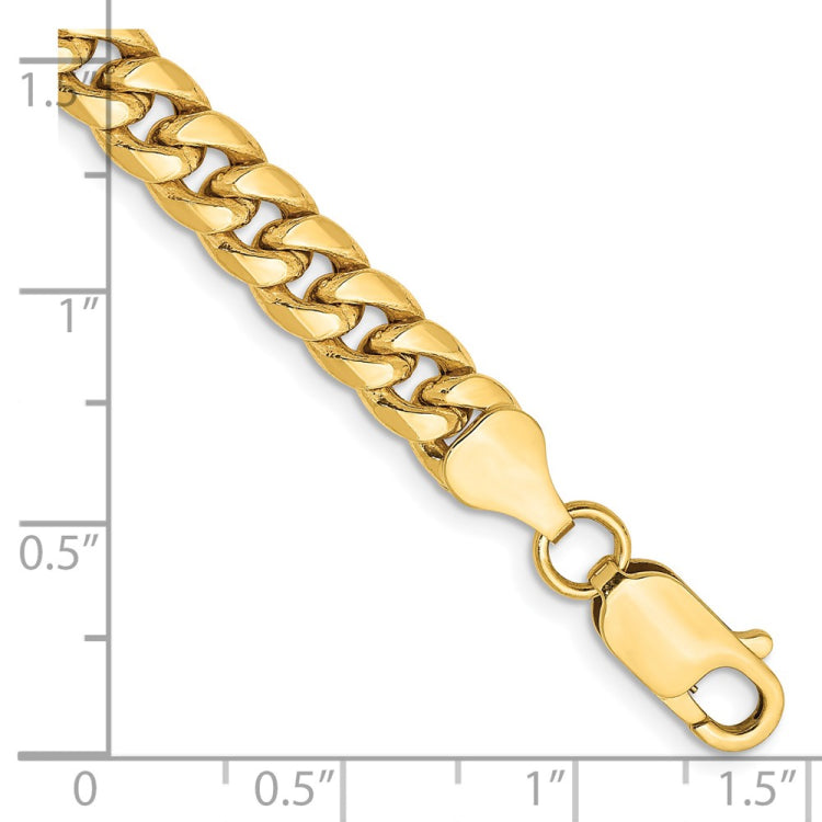 14K 8 inch 6mm Semi-Solid Miami Cuban with Lobster Clasp Bracelet 14K 8 inch 6mm Semi-Solid Miami Cuban with Lobster Clasp Bracelet