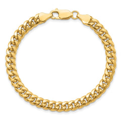 14K 8 inch 6mm Semi-Solid Miami Cuban with Lobster Clasp Bracelet 14K 8 inch 6mm Semi-Solid Miami Cuban with Lobster Clasp Bracelet