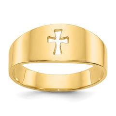 14k Polished Cut-out Cross Ring 14k Polished Cut-out Cross Ring
