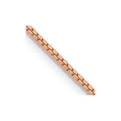 14K Rose Gold 18 inch 1mm Box Link with Lobster Clasp Chain 14K Rose Gold 18 inch 1mm Box Link with Lobster Clasp Chain