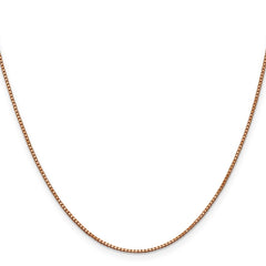 14K Rose Gold 18 inch 1mm Box Link with Lobster Clasp Chain 14K Rose Gold 18 inch 1mm Box Link with Lobster Clasp Chain