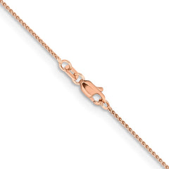 14K Rose Gold 20 inch 1mm Solid Polished Spiga with Lobster Clasp Chain 14K Rose Gold 20 inch 1mm Solid Polished Spiga with Lobster Clasp Chain