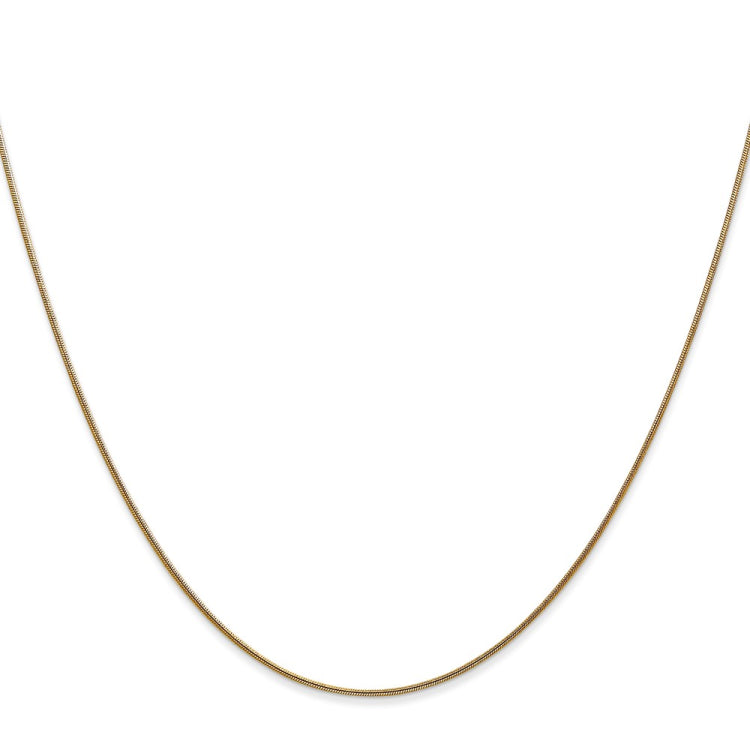 14K 18 inch .8mm Round Snake with Lobster Clasp Chain 14K 18 inch .8mm Round Snake with Lobster Clasp Chain