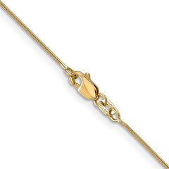 14K 18 inch .8mm Round Snake with Lobster Clasp Chain 14K 18 inch .8mm Round Snake with Lobster Clasp Chain