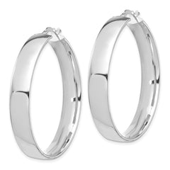 14k White Gold High Polished 7mm Hoop Earrings 14k White Gold High Polished 7mm Hoop Earrings