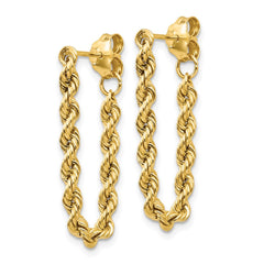 14K Hollow Rope Earrings 14K Hollow Rope Earrings