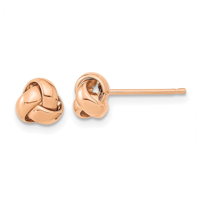 14k Rose Gold Polished Love Knot Post Earrings 14k Rose Gold Polished Love Knot Post Earrings