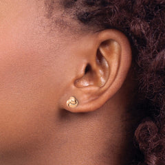 14k Rose Gold Polished Love Knot Post Earrings 14k Rose Gold Polished Love Knot Post Earrings