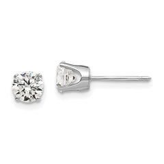 14k White Gold 5mm CZ stud earrings 14k White Gold 5mm CZ stud earrings