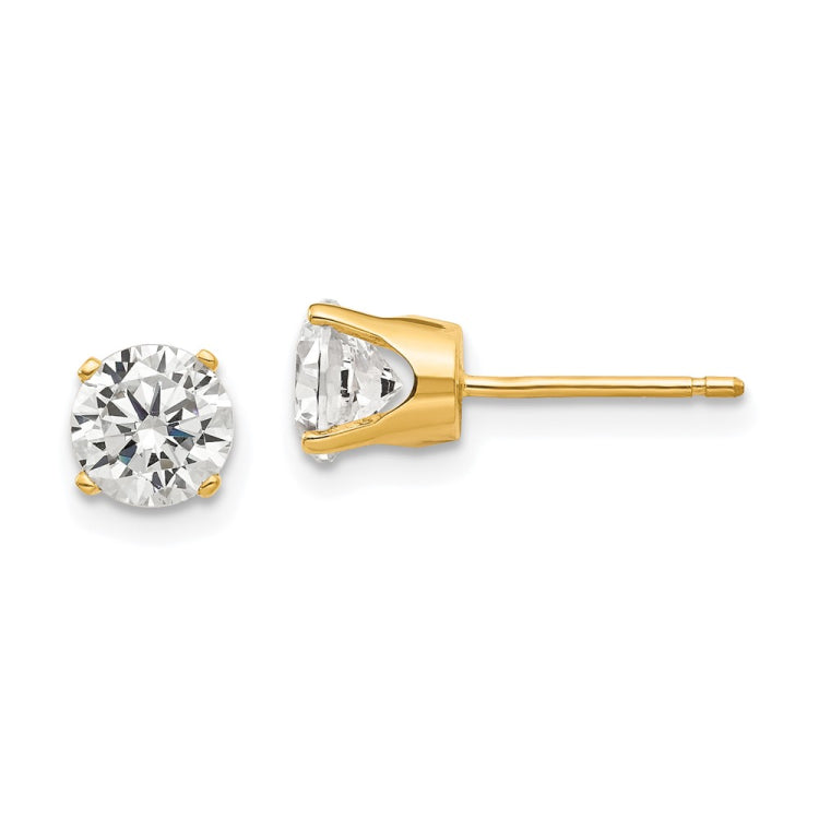 14k 5.5mm CZ stud earrings 14k 5.5mm CZ stud earrings