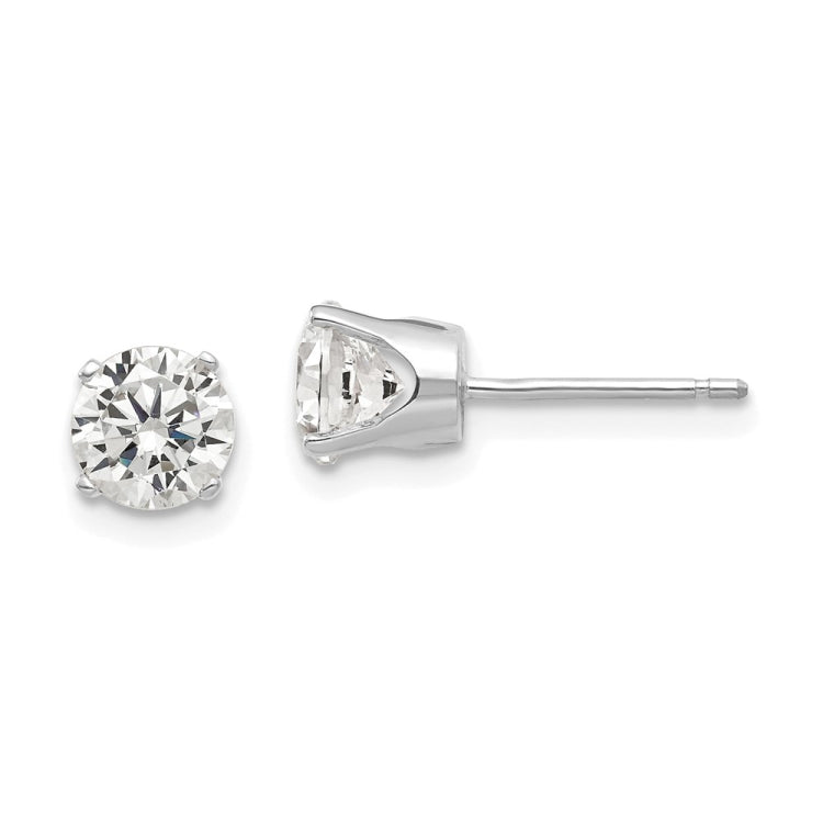 14k White Gold 5.5mm CZ stud earrings 14k White Gold 5.5mm CZ stud earrings