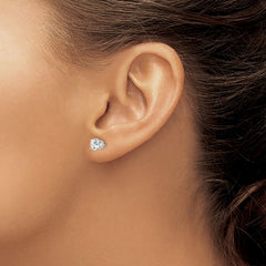 14k White Gold 5.5mm CZ stud earrings 14k White Gold 5.5mm CZ stud earrings