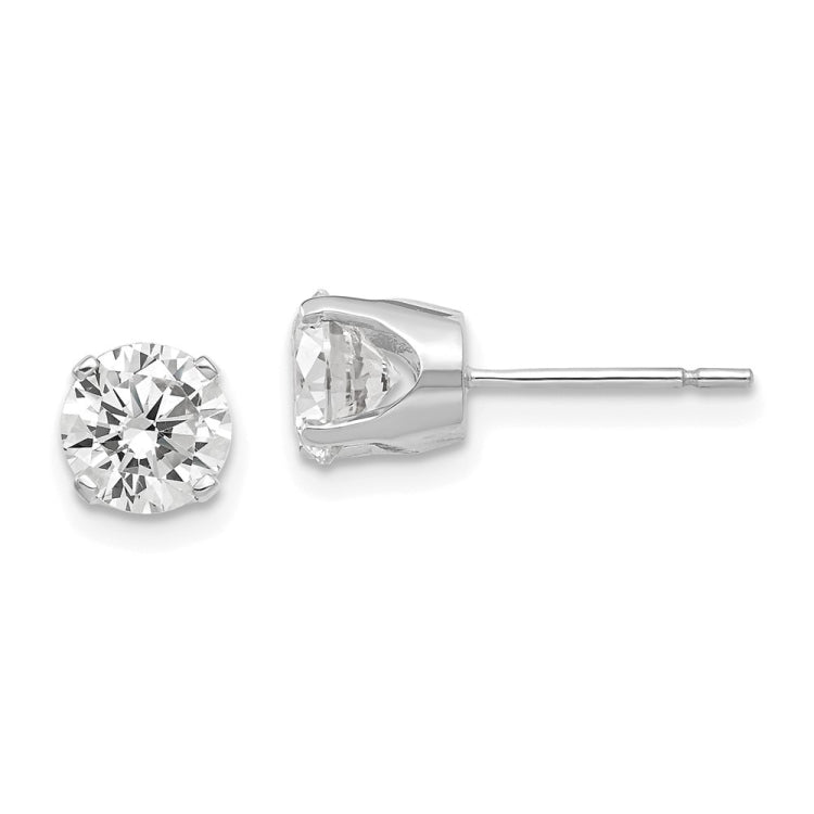 14k White Gold 5.75mm CZ stud earrings 14k White Gold 5.75mm CZ stud earrings