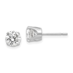 14k White Gold 5.75mm CZ stud earrings 14k White Gold 5.75mm CZ stud earrings