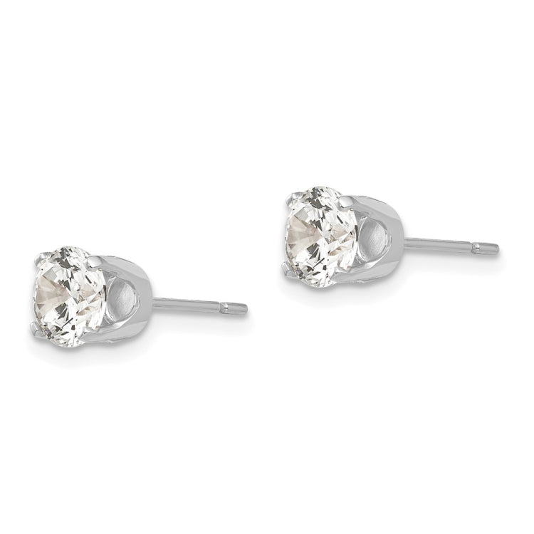 14k White Gold 5.75mm CZ stud earrings 14k White Gold 5.75mm CZ stud earrings