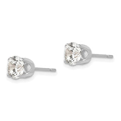14k White Gold 5.75mm CZ stud earrings 14k White Gold 5.75mm CZ stud earrings