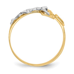 14K Two-tone Crucifix Men's Ring 14K Two-tone Crucifix Men's Ring