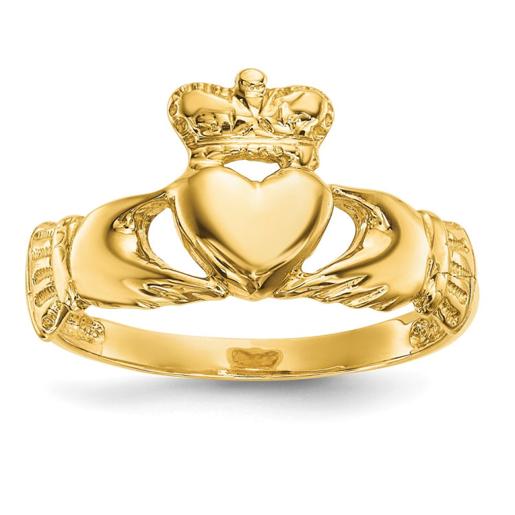 14k Polished Claddagh Ring 14k Polished Claddagh Ring