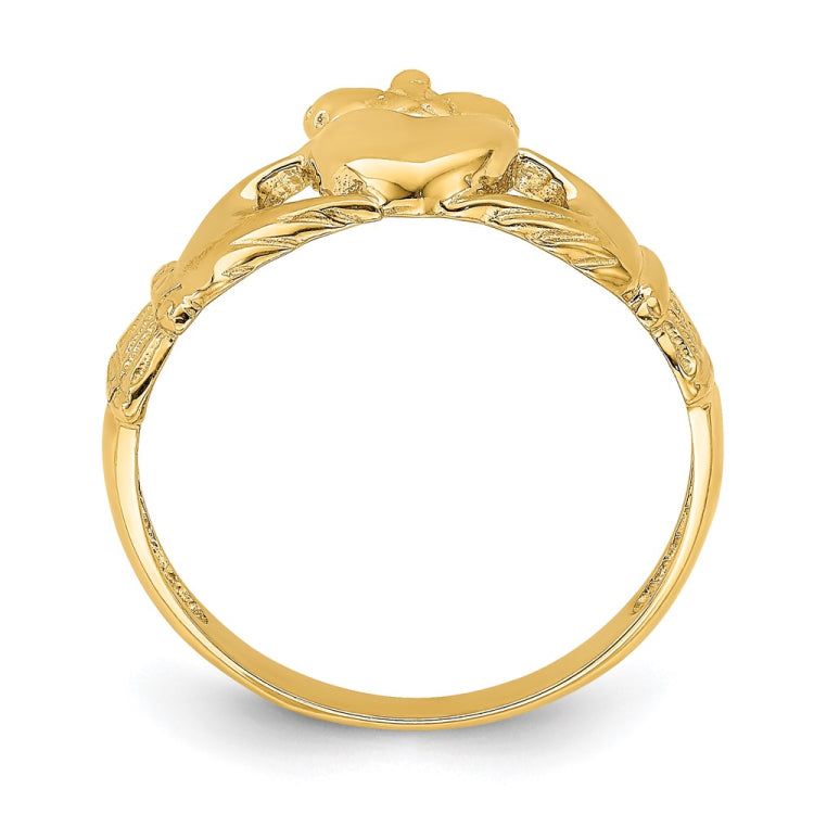 14k Polished Claddagh Ring 14k Polished Claddagh Ring