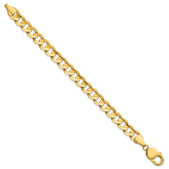 14K 8 inch 8.5mm Open Concave Curb with Lobster Clasp Bracelet 14K 8 inch 8.5mm Open Concave Curb with Lobster Clasp Bracelet