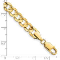 14K 8 inch 8.5mm Open Concave Curb with Lobster Clasp Bracelet 14K 8 inch 8.5mm Open Concave Curb with Lobster Clasp Bracelet
