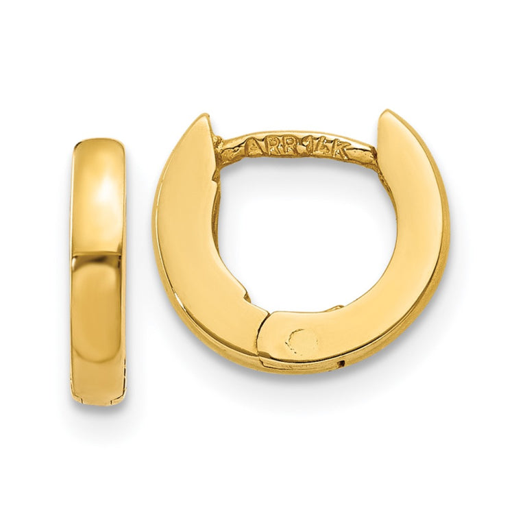 14k Polished Round Hinged Hoop Earrings 14k Polished Round Hinged Hoop Earrings