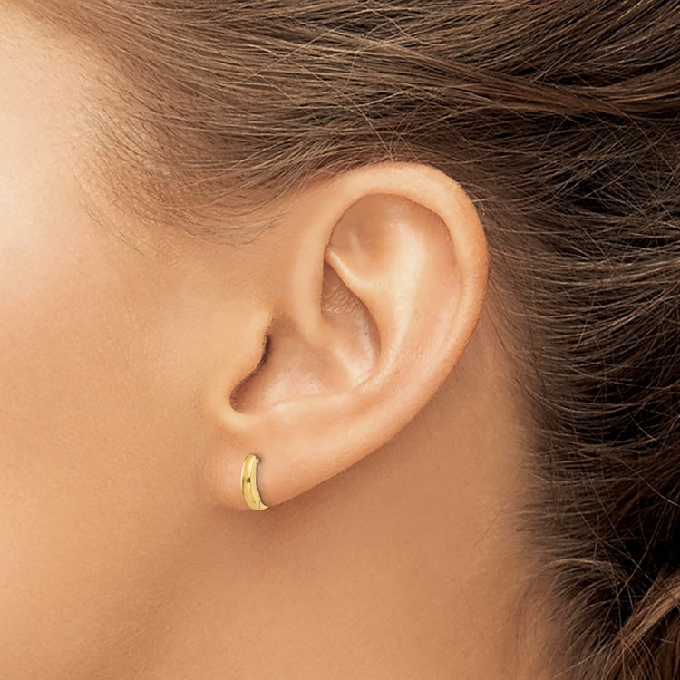 14k Polished Round Hinged Hoop Earrings 14k Polished Round Hinged Hoop Earrings