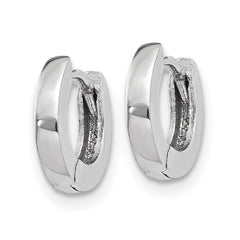 14k White Gold Polished Round Hinged Hoop Earrings 14k White Gold Polished Round Hinged Hoop Earrings
