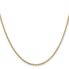 14K 22 inch 2mm Round Open Link Cable with Lobster Clasp Chain 14K 22 inch 2mm Round Open Link Cable with Lobster Clasp Chain