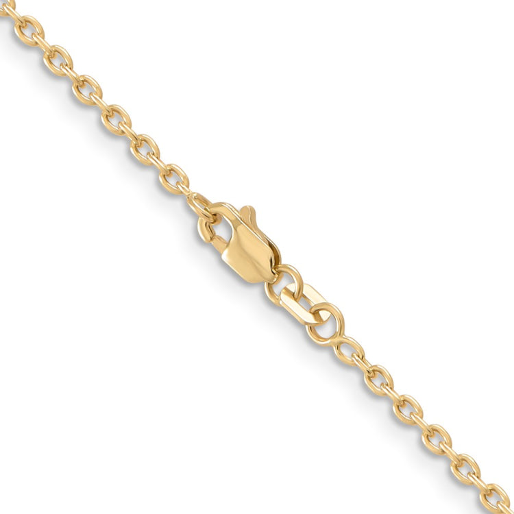 14K 22 inch 2mm Round Open Link Cable with Lobster Clasp Chain 14K 22 inch 2mm Round Open Link Cable with Lobster Clasp Chain