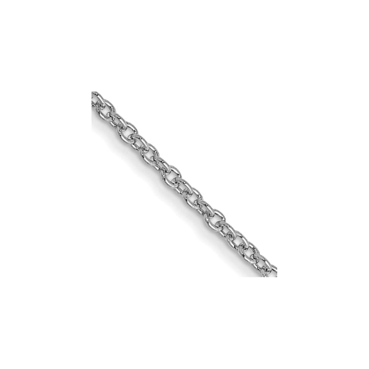 14K White Gold 18 inch 1mm Round Open Link Cable with Lobster Clasp Chain 14K White Gold 18 inch 1mm Round Open Link Cable with Lobster Clasp Chain