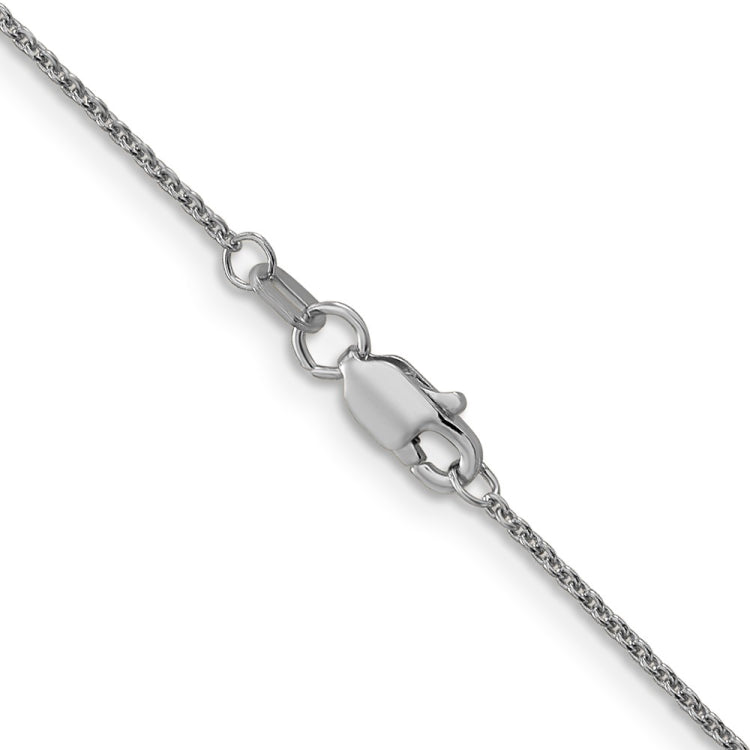 14K White Gold 18 inch 1mm Round Open Link Cable with Lobster Clasp Chain 14K White Gold 18 inch 1mm Round Open Link Cable with Lobster Clasp Chain
