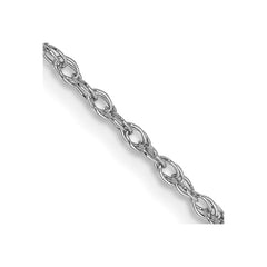 14K White Gold 20 inch 1.3mm Heavy Baby Rope with Lobster Clasp Chain 14K White Gold 20 inch 1.3mm Heavy Baby Rope with Lobster Clasp Chain