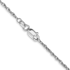 14K White Gold 20 inch 1.3mm Heavy Baby Rope with Lobster Clasp Chain 14K White Gold 20 inch 1.3mm Heavy Baby Rope with Lobster Clasp Chain