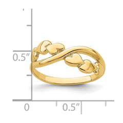 14k Polished w/ X Design Heart Band 14k Polished w/ X Design Heart Band