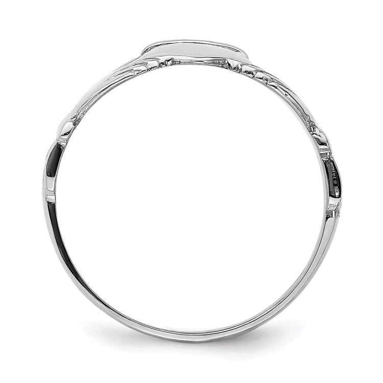 14k White Gold Polished Claddagh Ring 14k White Gold Polished Claddagh Ring