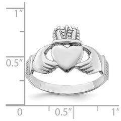 14k White Gold Polished Claddagh Ring 14k White Gold Polished Claddagh Ring