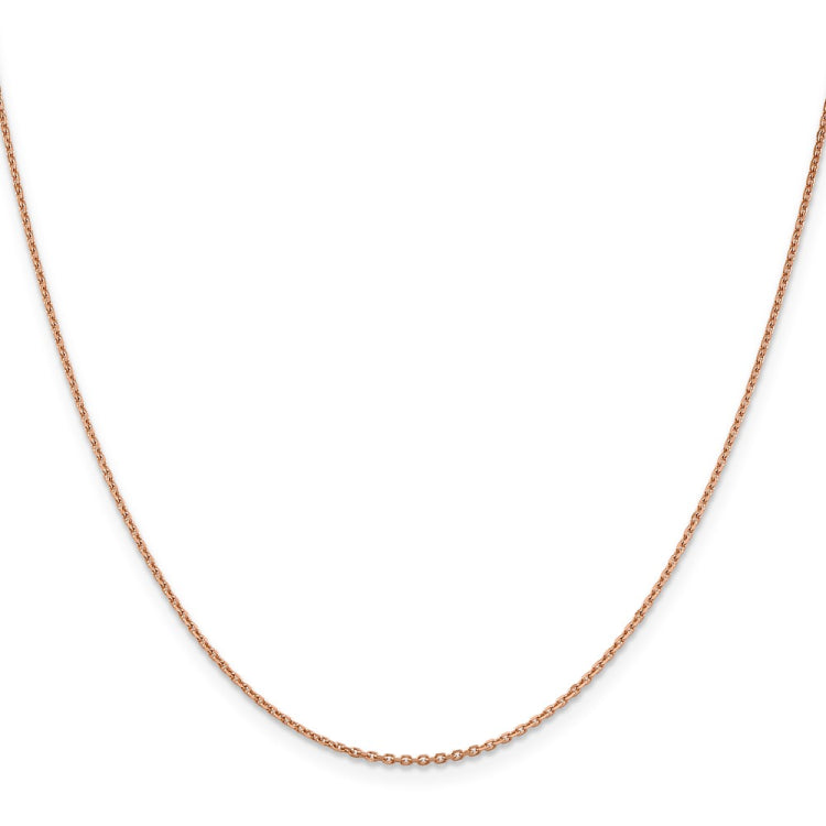 14K Rose Gold 18 inch 1.4mm Diamond-cut Cable with Lobster Clasp Chain 14K Rose Gold 18 inch 1.4mm Diamond-cut Cable with Lobster Clasp Chain