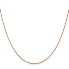 14K Rose Gold 18 inch 1.4mm Diamond-cut Cable with Lobster Clasp Chain 14K Rose Gold 18 inch 1.4mm Diamond-cut Cable with Lobster Clasp Chain
