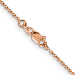 14K Rose Gold 18 inch 1.4mm Diamond-cut Cable with Lobster Clasp Chain 14K Rose Gold 18 inch 1.4mm Diamond-cut Cable with Lobster Clasp Chain