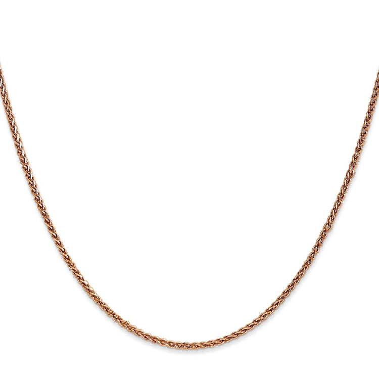 14K Rose Gold 18 inch 1.7mm Diamond-cut Spiga with Lobster Clasp Chain 14K Rose Gold 18 inch 1.7mm Diamond-cut Spiga with Lobster Clasp Chain