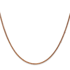 14K Rose Gold 18 inch 1.7mm Diamond-cut Spiga with Lobster Clasp Chain 14K Rose Gold 18 inch 1.7mm Diamond-cut Spiga with Lobster Clasp Chain