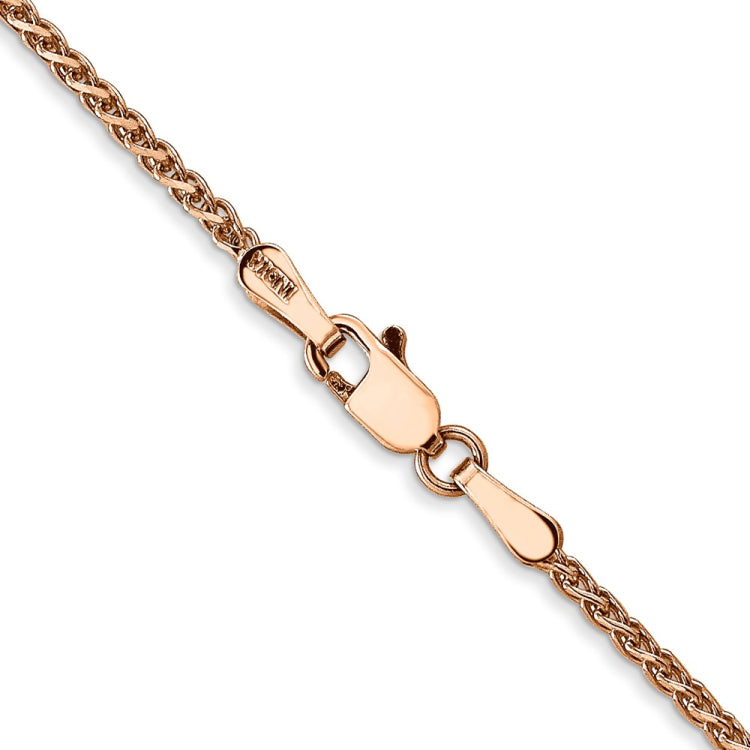 14K Rose Gold 18 inch 1.7mm Diamond-cut Spiga with Lobster Clasp Chain 14K Rose Gold 18 inch 1.7mm Diamond-cut Spiga with Lobster Clasp Chain