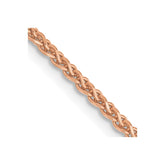 14K Rose Gold 22 inch 1.7mm Diamond-cut Spiga with Lobster Clasp Chain
