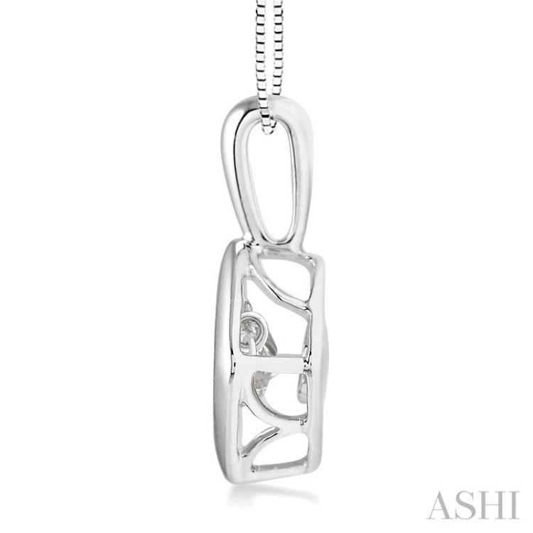 3/8 Ctw Round Cut Diamond Emotion Pendant in 14K White Gold with Chain 3/8 Ctw Round Cut Diamond Emotion Pendant in 14K White Gold with Chain