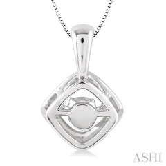 3/8 Ctw Round Cut Diamond Emotion Pendant in 14K White Gold with Chain 3/8 Ctw Round Cut Diamond Emotion Pendant in 14K White Gold with Chain