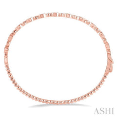 3/8 ctw Marquise & Round Mount Stackable Diamond Bangle in 14K Rose Gold 3/8 ctw Marquise & Round Mount Stackable Diamond Bangle in 14K Rose Gold